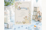 Whimsical Baby Shower Mice Set, an Animal Illustration by AlenaVlasko stock Market (Thumbnail 3 of 9)