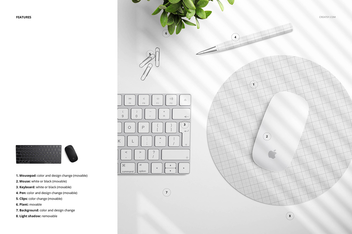 Round Mouse Pad Mockup Set, a Product Mockup by Creatsy (Photo 3 of 10)