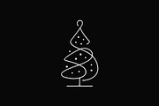 Continuous Line Christmas Tree, a Branding & Logo Template by Vectorium Studio (Thumbnail 1 of 2)