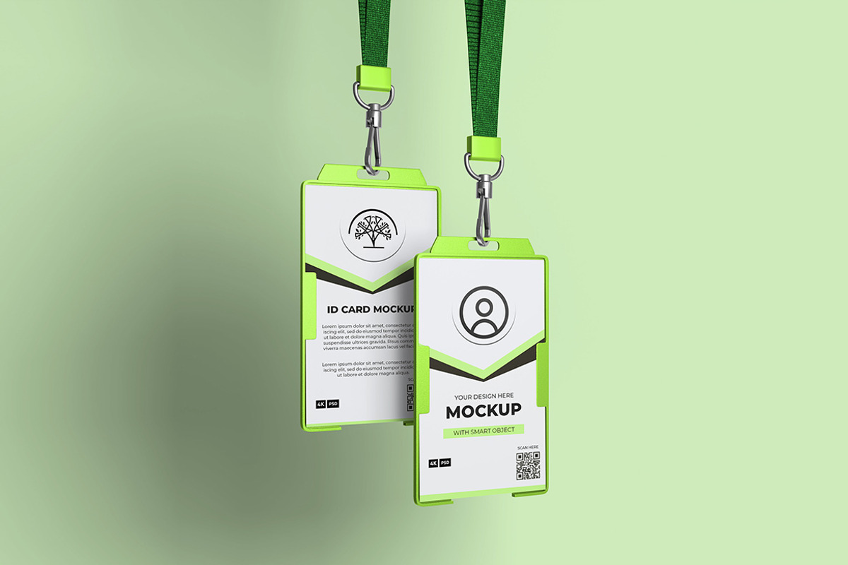Id Card Mockup, an Advertising Mockup by Artlogs x Modaldesain (Photo 3 of 4)