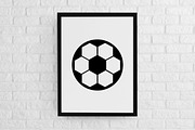 Soccer Ball Silhouette SVG, a Sport Illustration by newminddesign (Thumbnail 2 of 3)