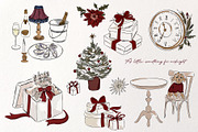 Midnight Town – Winter Line Art, a Seasonal Illustration by Mio Buono (Thumbnail 8 of 18)