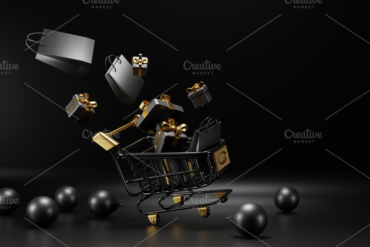 Black friday sale banner design, an Object Illustration by ArtBackground