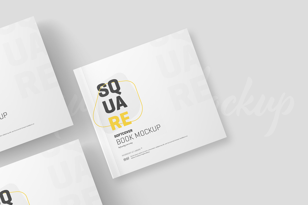 Square Softcover Book Mockup, a Books & Magazine Mockup by Toasin Studio (Photo 19 of 20)