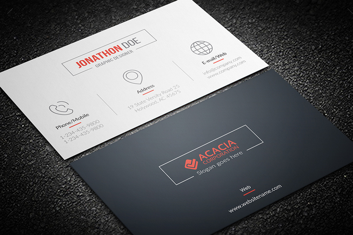 Sleek and simple Business Card, a Business Card Template by DesignGhar (Photo 1 of 6)