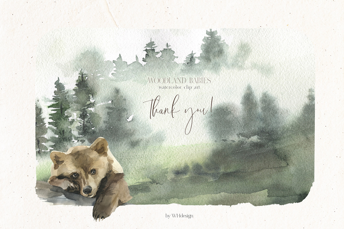 Woodland Babies Wild Animals Clipart, an Animal Illustration by whiteheartdesign (Photo 28 of 28)