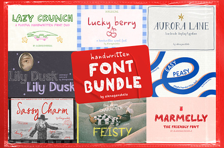 Handwritten FONT BUNDLE, a Handwritten Font by alenaganzhela