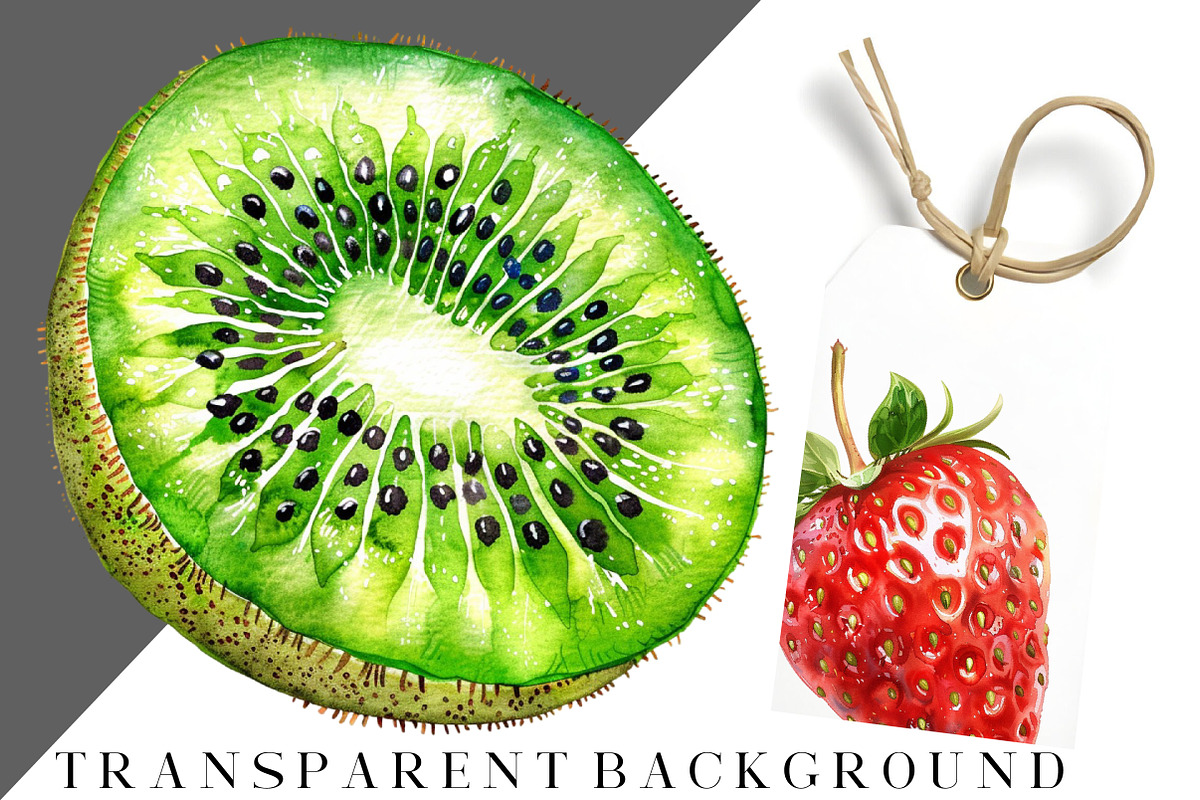 Watercolor Fruit Clip Art, an Illustration by DreamCafeArt (Photo 8 of 8)