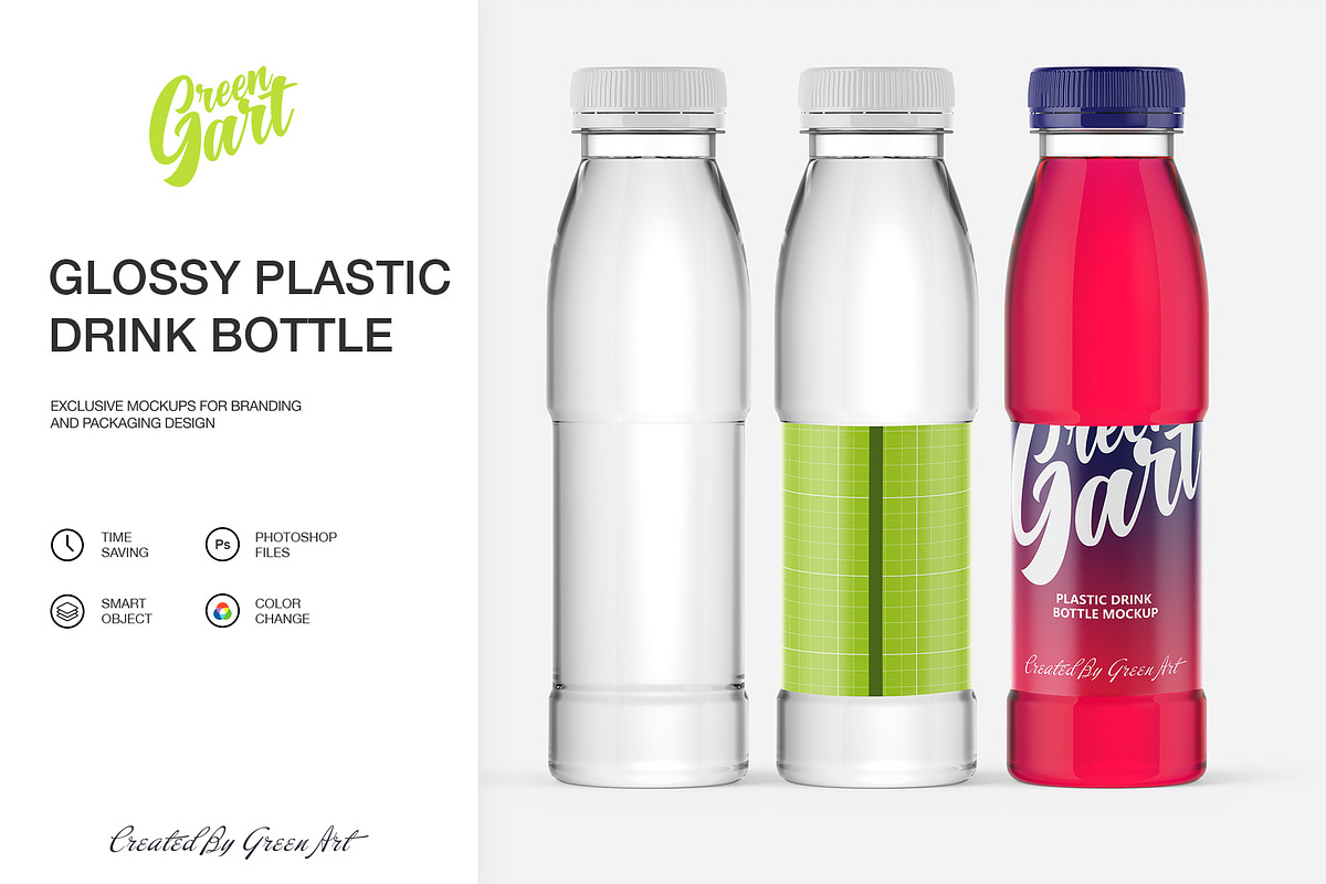 7 PSD plastic drink mockup, a Product Mockup by Green Art (Photo 3 of 6)