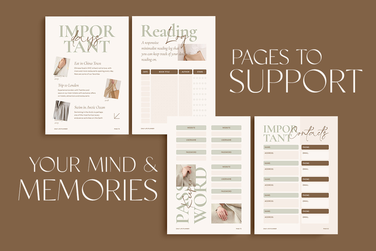 Planner 2024 Self-Growth CANVA PS, a Magazine Template by Eviory (Photo 9 of 27)