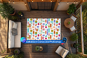 Farmhouse rug mockup, an Advertising Mockup by Rami's Mockups (Thumbnail 2 of 3)