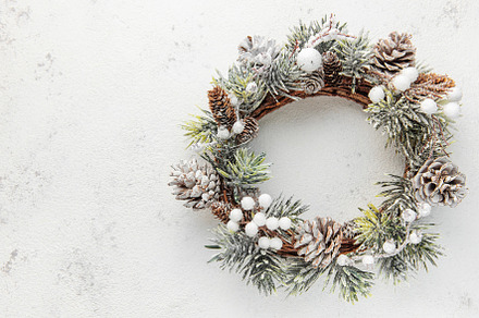 Decorative festive Christmas wreath, a Holiday Photo by Olena Rudo
