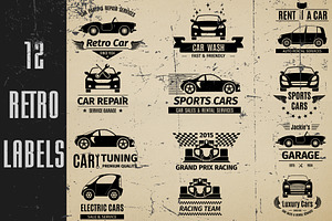 Retro Labels Set 7