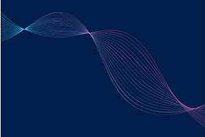 Blue Background With a Wave of Lines, an Illustration by okskukuruza