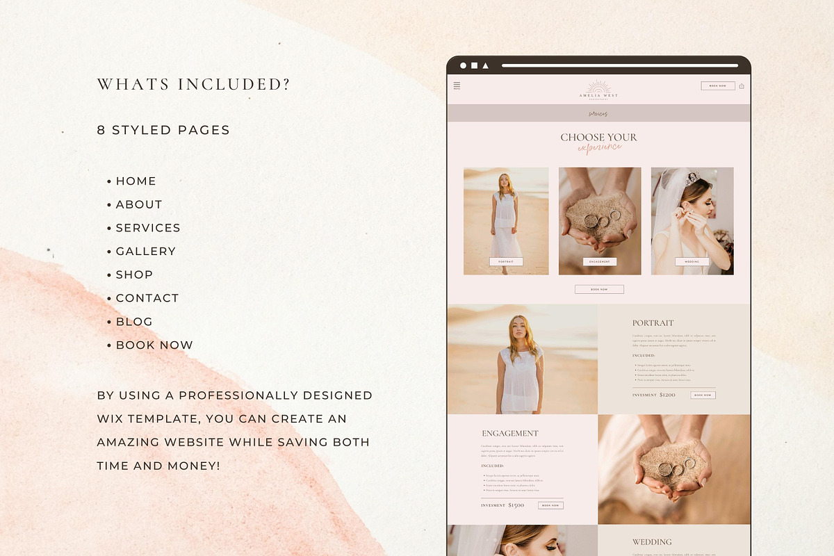 Wix Website Template - Photography, a Wix Template by Nes Design Co (Photo 9 of 10)