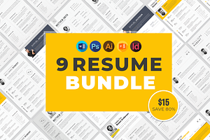 9 in 1 Resume, CV/Curriculum Vitae