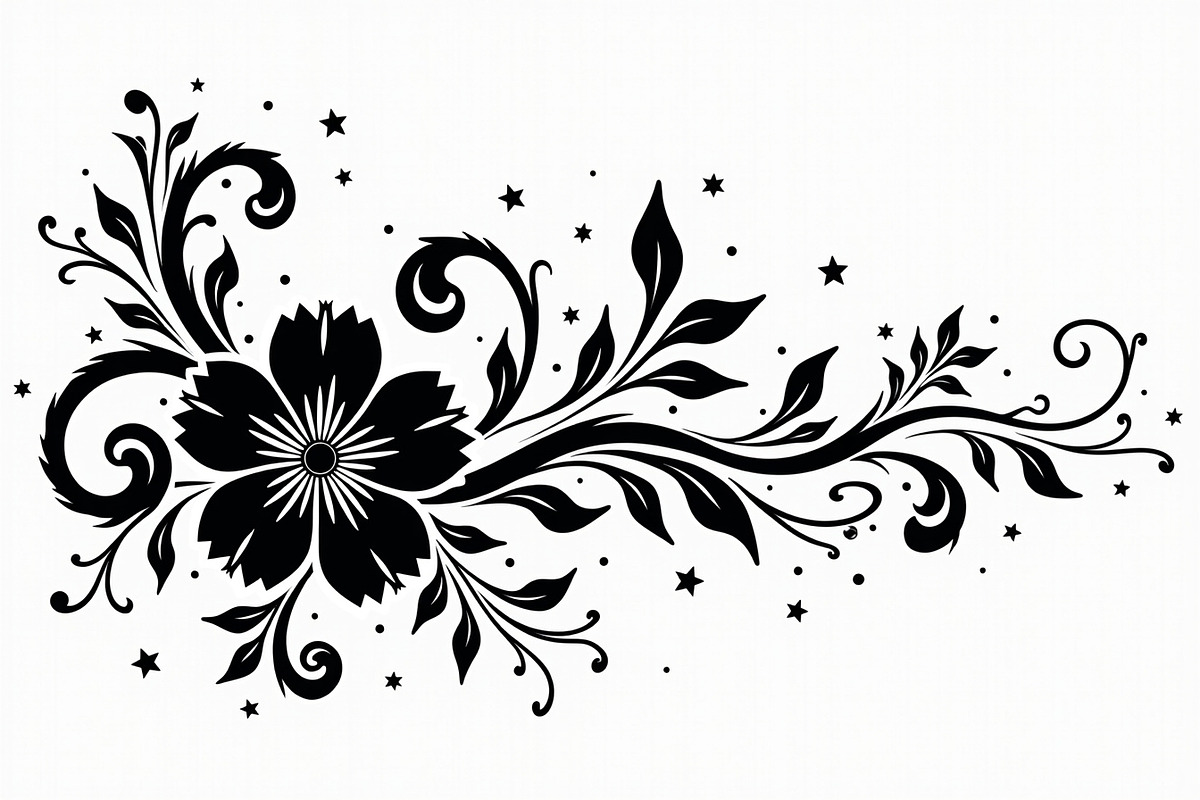 Vintage Flower Silhouette Pack, an Illustration by musafir_fashion (Photo 9 of 21)