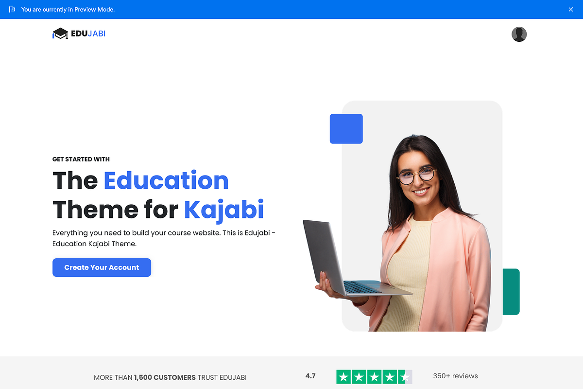 Edujabi - Kajabi Website Theme, a Landing Page Template by ZohairKhanLtd (Photo 3 of 4)