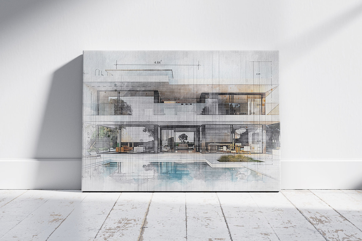 House Concept Sketch Art Effect, an Action Add-On by MRI STUDIO (Photo 6 of 29)