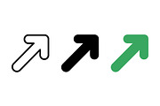 Upward Arrow Vector Icon Pack, a Solid Icon by Artonix (Thumbnail 2 of 2)