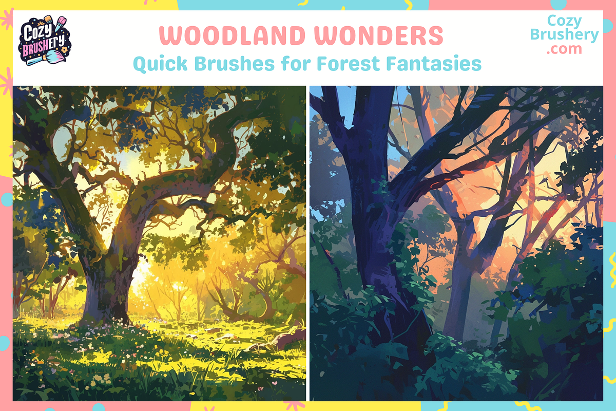 Procreate Tree Stamps, a Brush Add-On by Cozy Brushery (Photo 6 of 7)