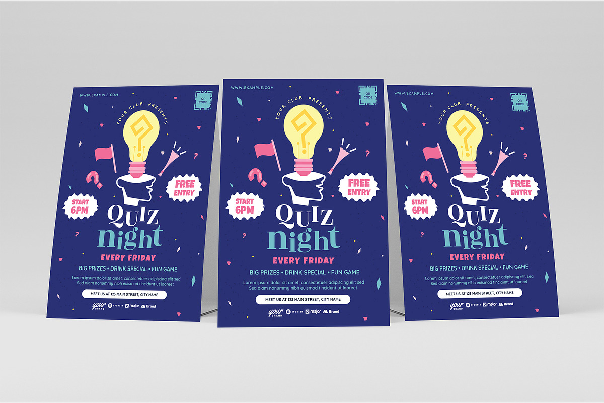 Quiz Trivia Night Flyer Template, a Flyer Template by BrandPacks