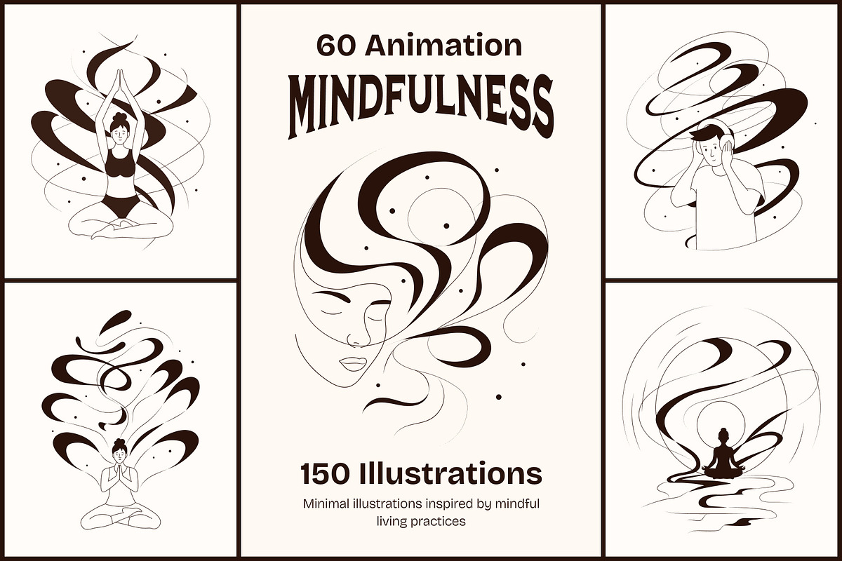Mindfulness Illustration Bundle, a Person Illustration by Prosymbols (Photo 1 of 14)