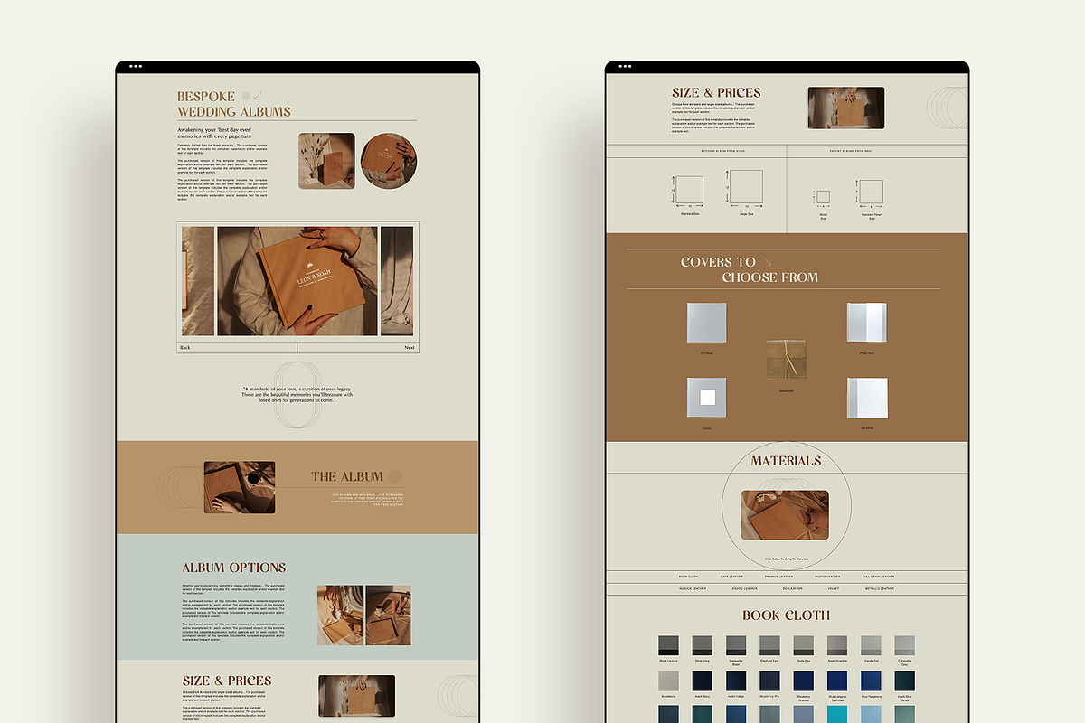 Wanderlust | Album Guide Webpage, a Marketing Template by Studio Leelou (Photo 6 of 9)