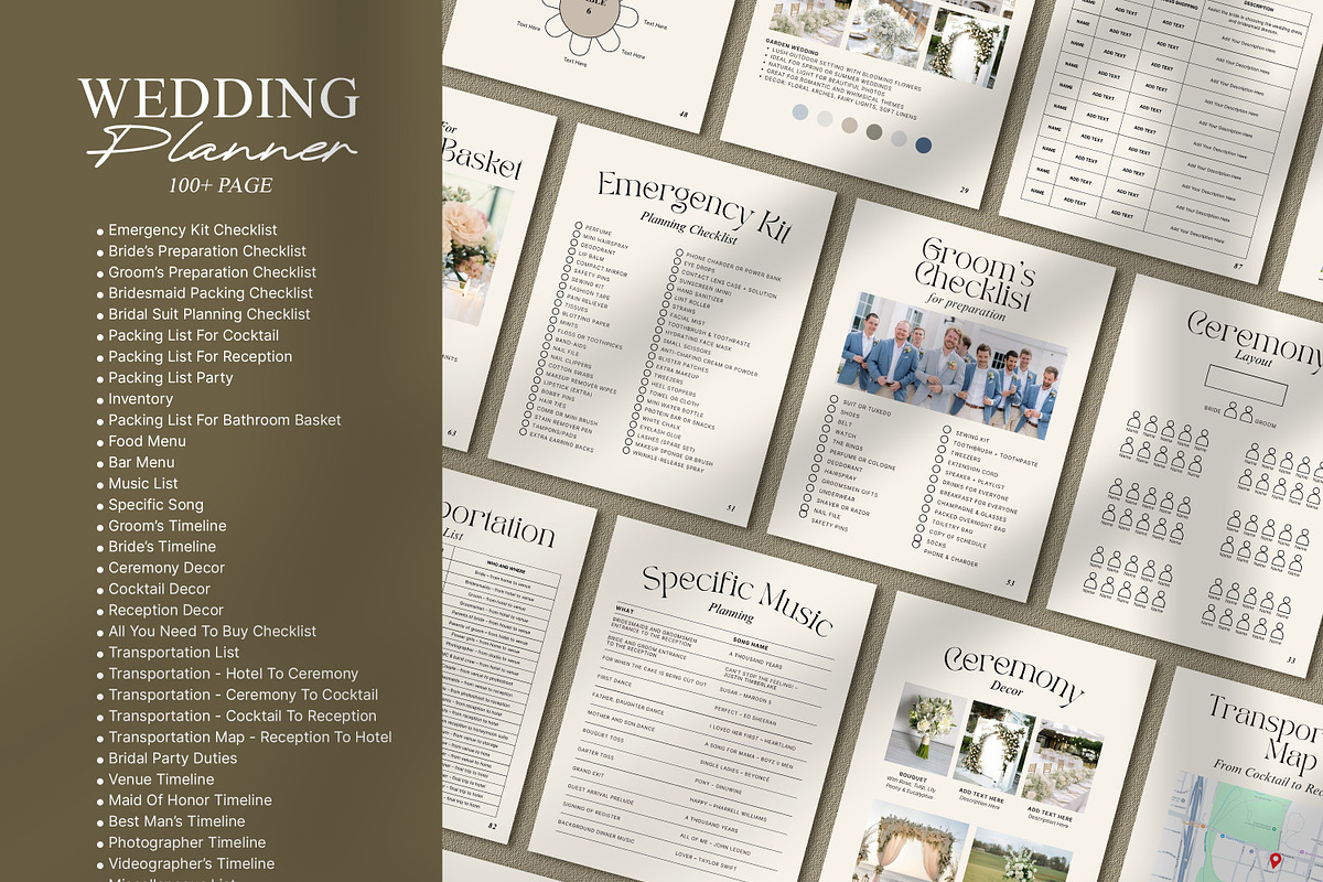 Minimalist Wedding Planner Template, a Presentation Template by SKY CREATION (Photo 3 of 6)