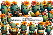 Whimsical Easter Cactus Clipart, an Illustration by Designworld (Thumbnail 1 of 7)