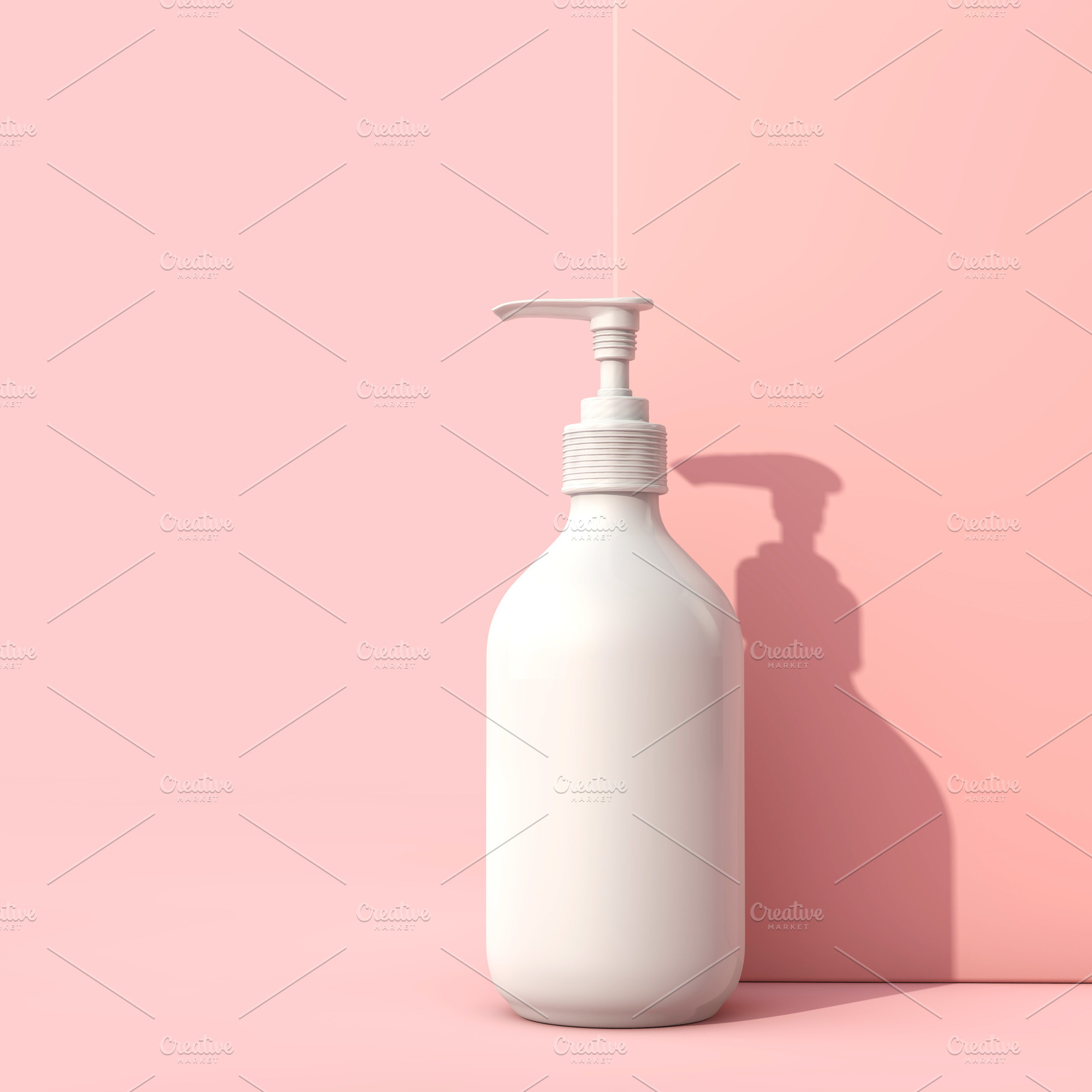 Blank cosmetic bottles on pink featuring cosmetic, bottle, and beauty, a Beauty & Fashion Photo by ink drop