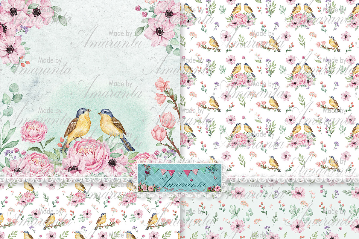 Primavera - patrones y recortables, a Pattern Graphic by MadeByAmaranta (Photo 3 of 5)