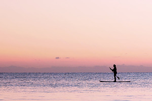 Paddle boarding SUP Stock Photo