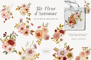 Autumn fall Watercolor warm flowers, a Seasonal Illustration by Grace Noboa Illustrations (Thumbnail 2 of 6)