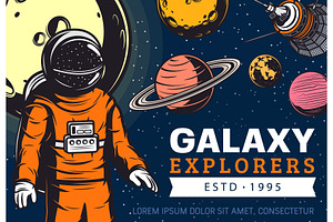 Galaxy Explore Astronaut, Space