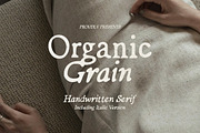 Organic Grain - Handwritten Serif, a Serif Font by Bale Type (Thumbnail 1 of 9)