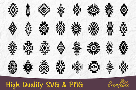 Western and Aztec SVG Bundle