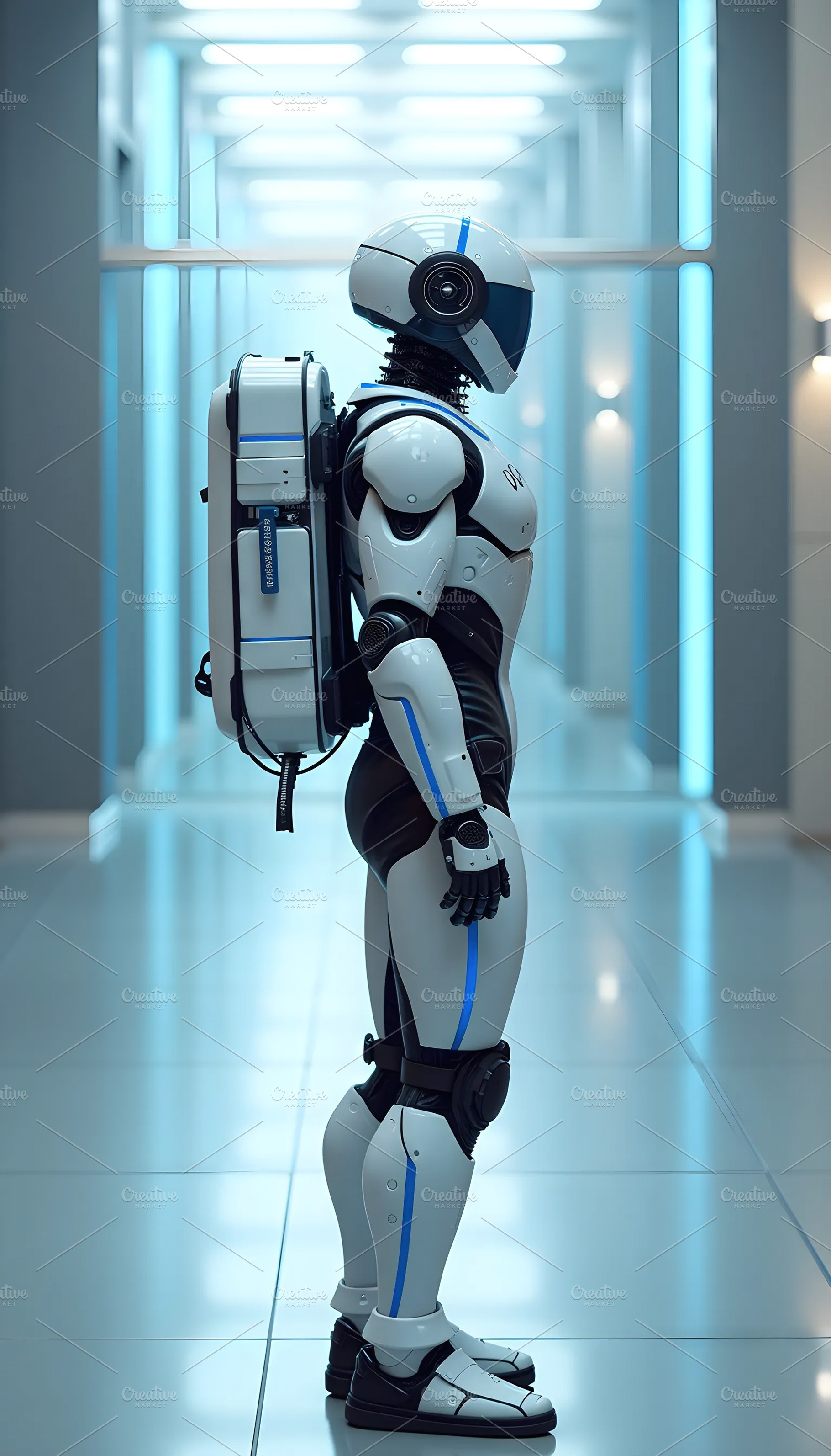 Chrome Tactical Robot In Elite Train, a Photo by LOGOCREATIVE