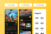 TravelEase - Travel & Booking Mobile, an App Template by trabaskriya (Thumbnail 2 of 5)