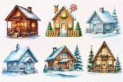Christmas House Clipart, an Illustration by Dream Creation (Thumbnail 7 of 7)