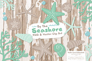 Seashells Clipart in Mint, an Illustration by Amanda Ilkov (Thumbnail 2 of 5)