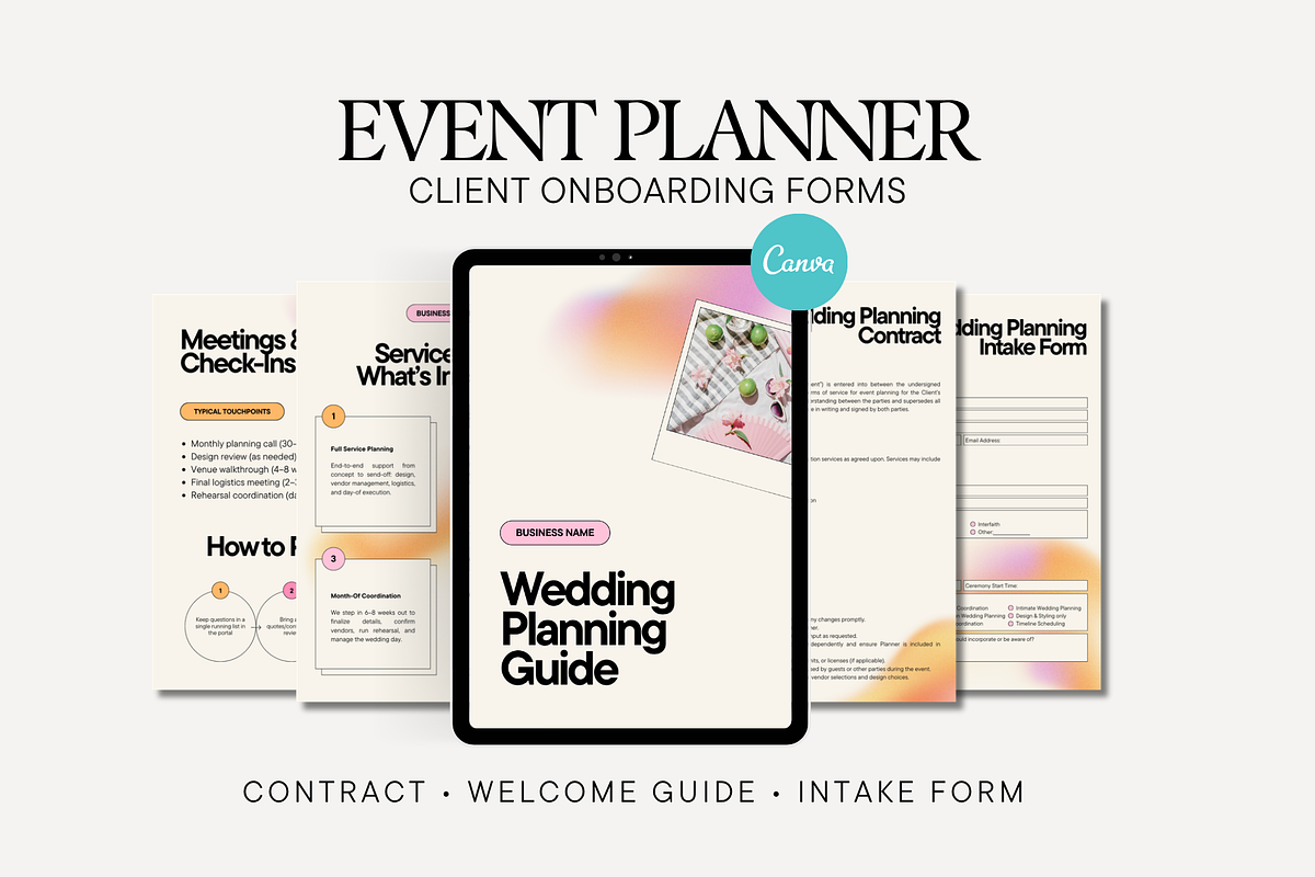 Wedding Planner Onboarding Forms, a Stationery Template by Anna Design Studio (Photo 1 of 9)