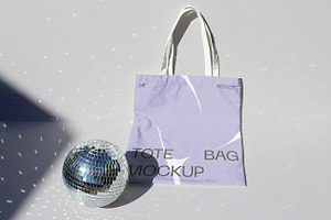 Cotton Tote Bag Mockup Disco