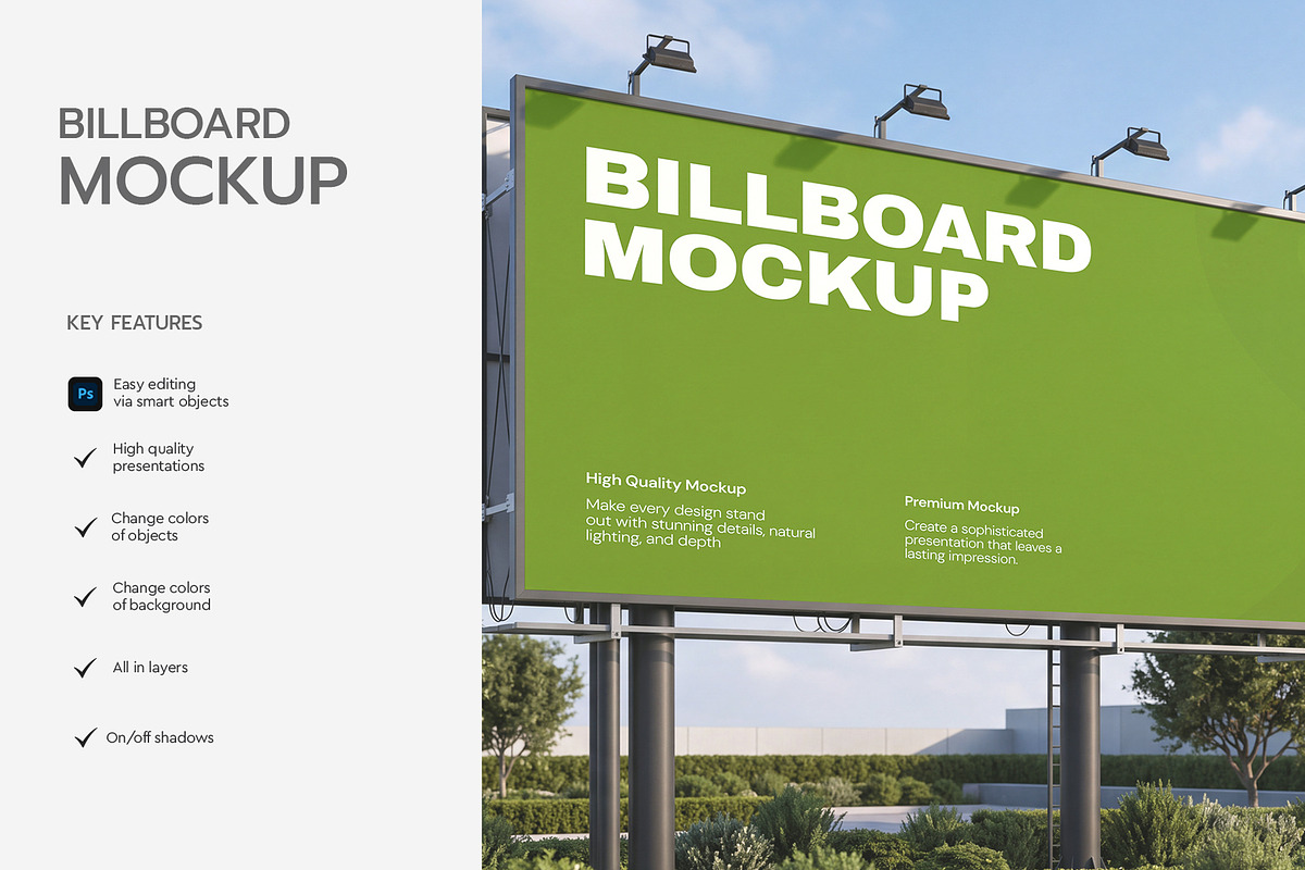 Highway Advertising Billboard Mockup, an Advertising Mockup by graphypix (Photo 2 of 4)
