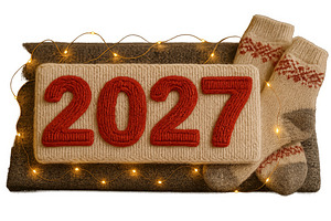 Knitted 2027 with socks and lights f, an Illustration by Dvoevnore photos