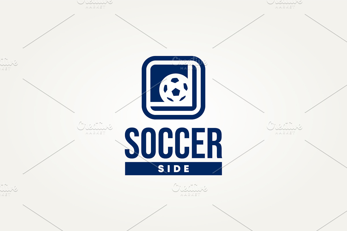 minimalist soccer app logo design, a Branding & Logo Template by Blazybone