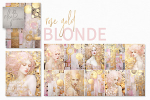 Rose Gold Blonde Paintings