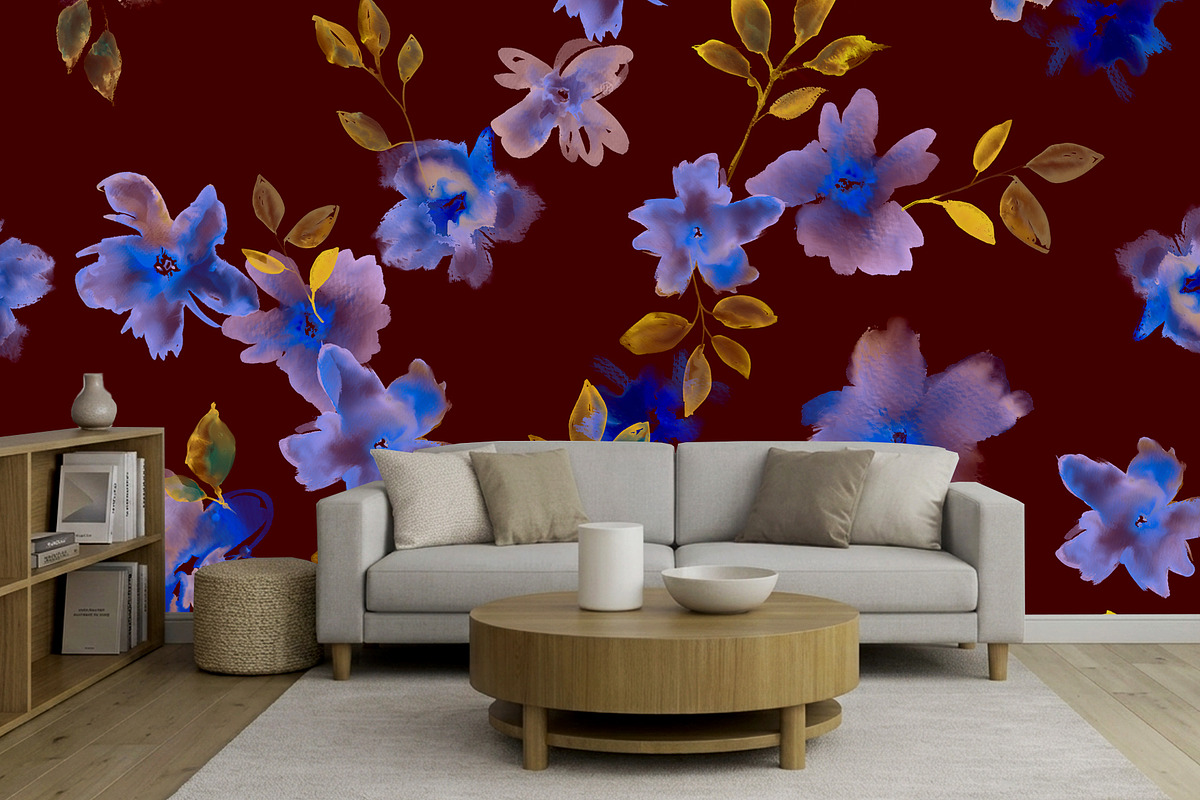 Watercolor Floral Pattern, a Pattern Graphic by MartinShop (Photo 6 of 10)