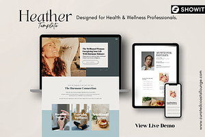 Heather Showit Template | Wellness, a Websites & App Template by Curated Coastal Lounge