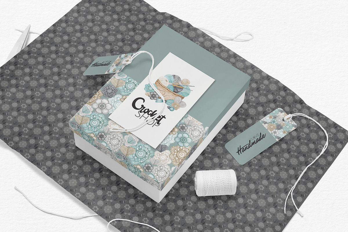 Crochet Knitting Watercolor logo, an Object Graphic by svetlanaARTdreams (Photo 5 of 10)